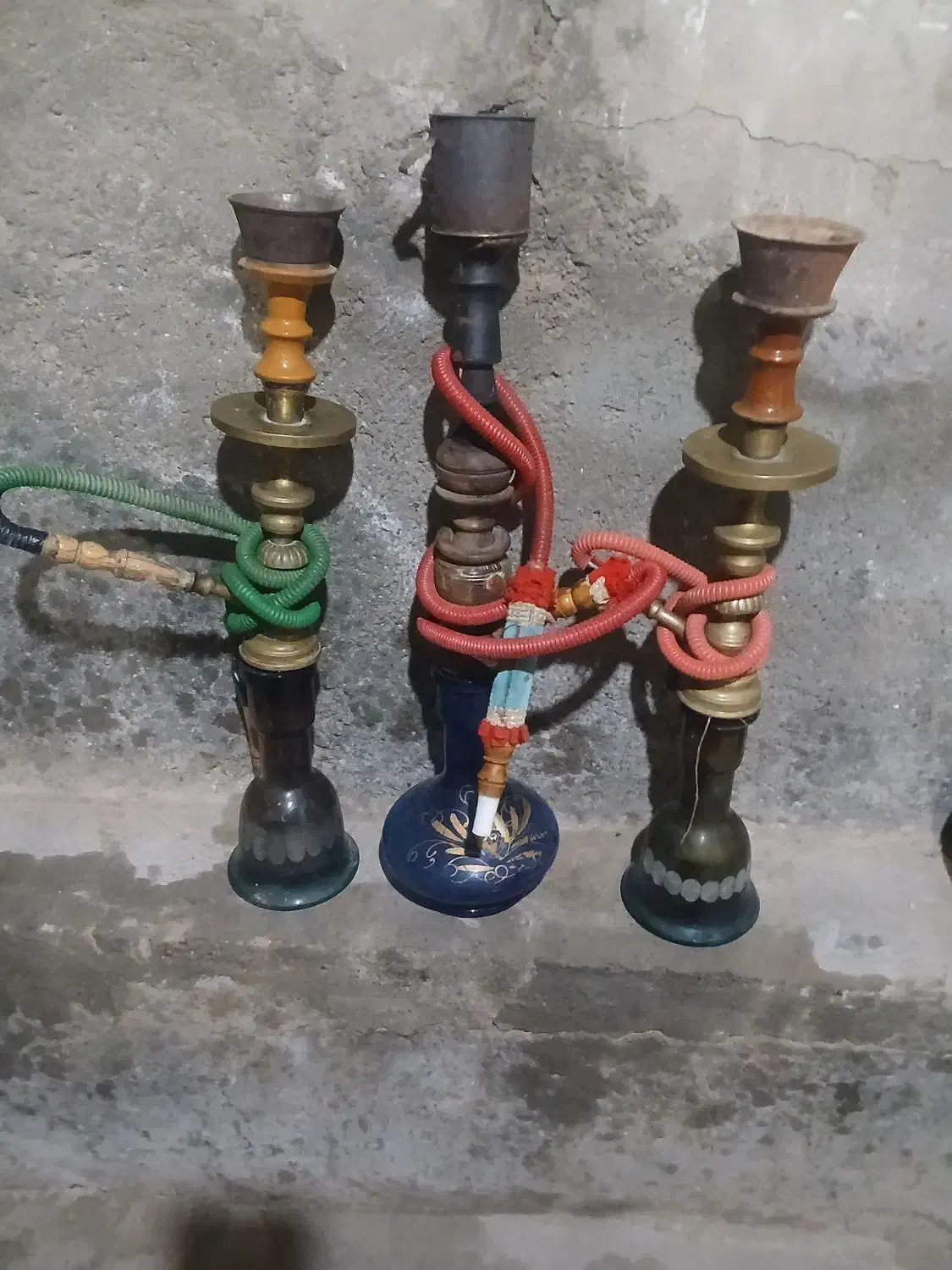 سه عدد قلیان|صنایع دستی و سایر لوازم تزئینی|سراب, |دیوار