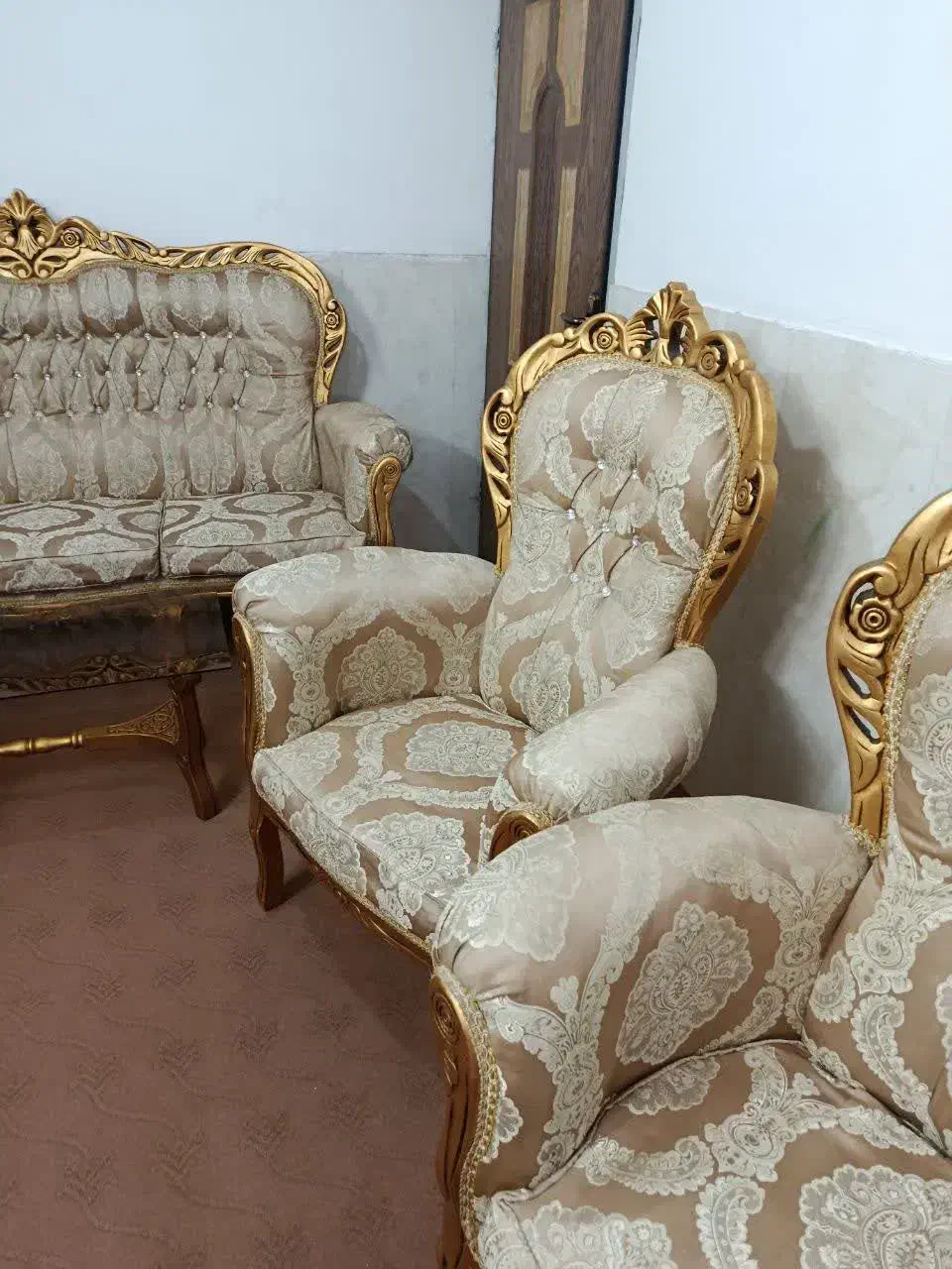 مبل استیل ۹نفره و ناهار خوری ۶ نفره .مهریز|مبلمان خانگی و میز عسلی|یزد, |دیوار