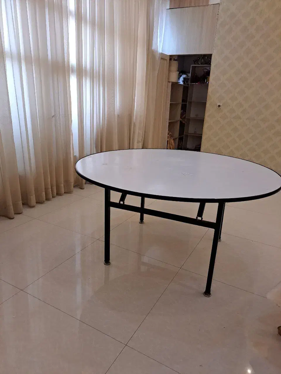 میز گردو مستطیل باپایه تاشو هتلی رستورانی|میز و صندلی غذاخوری|مشهد, کشف|دیوار