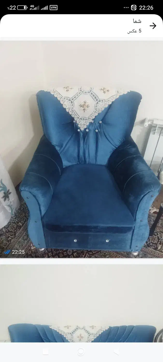 مبل هفت نفره|مبلمان خانگی و میز عسلی|شاهین‌شهر, شهرک گلدیس|دیوار