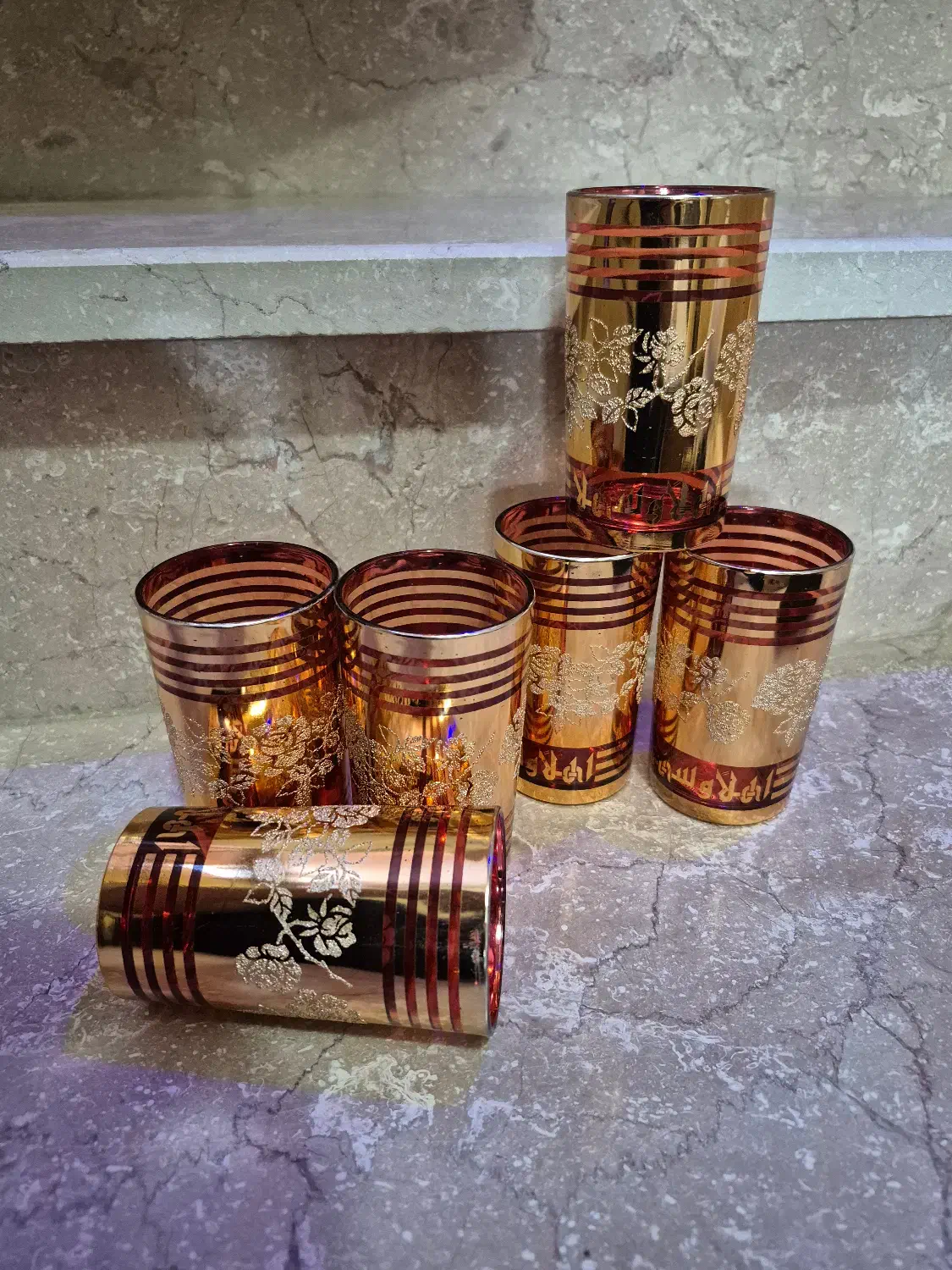 لیوان طلاکوب|ظروف سرو و پذیرایی|تیران, |دیوار