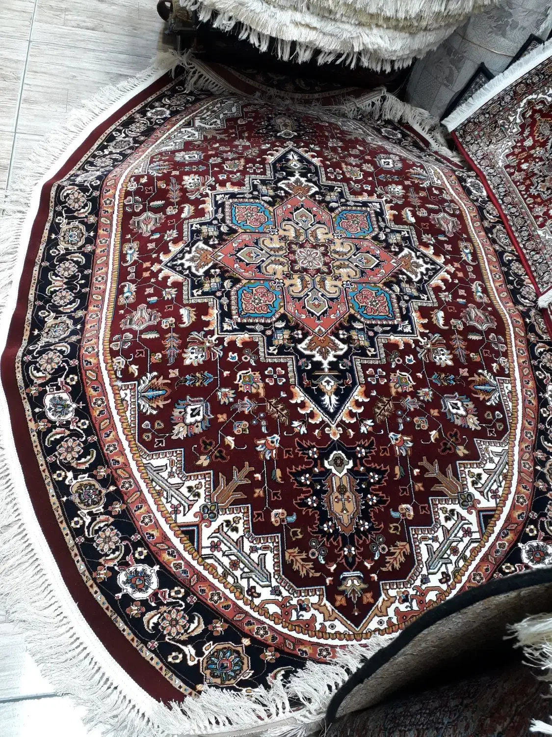 فرش هریس بیضی آشپزخانه اطمینان سایز ۱۵۰×۲/۲۵|فرش|تبریز, |دیوار