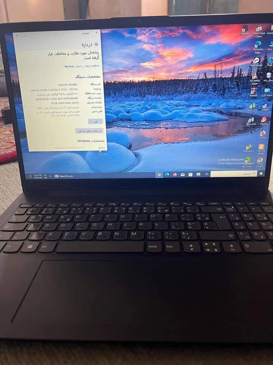 Lenovo i3-1215U 4GB RAM Windows 10 Pro|رایانه همراه|فنوج, |دیوار