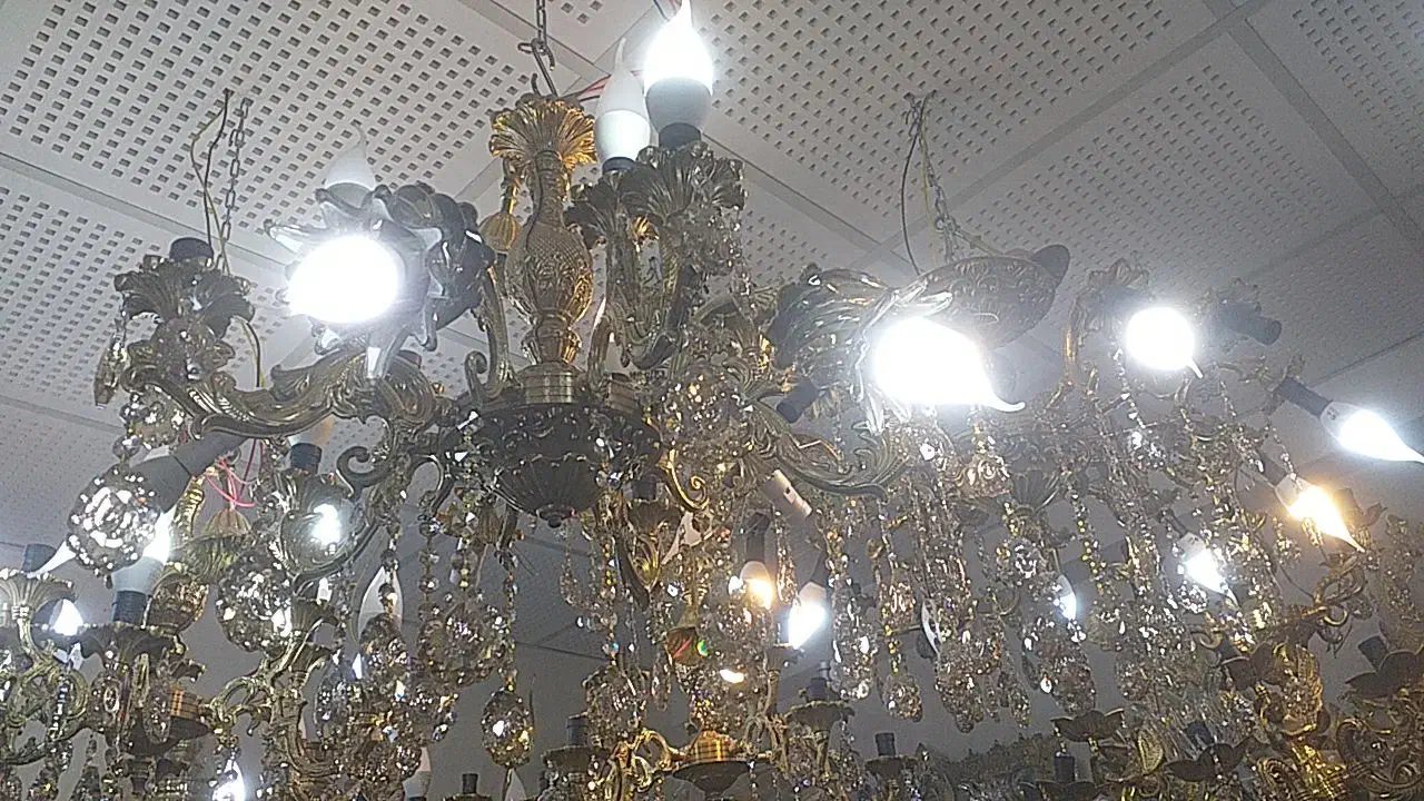 لوستر و لوازم برنزی|لوستر و چراغ آویز|تبریز, |دیوار