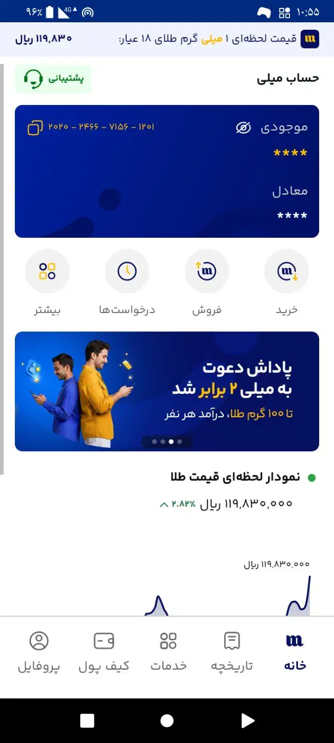میلی گلد|کارت هدیه و تخفیف|سوسنگرد, |دیوار