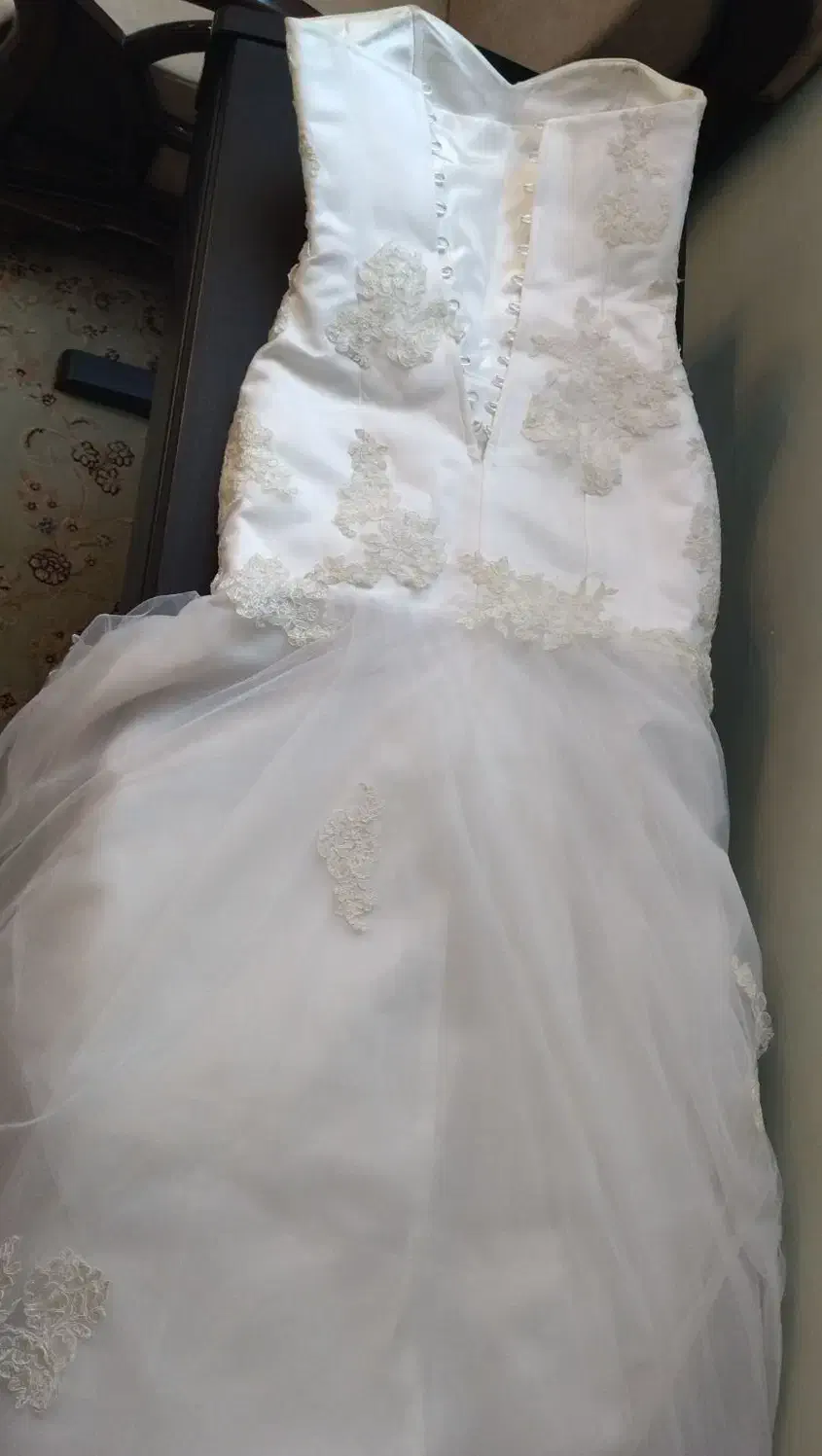 لباس عروس مزونی مدل ماهی گیپور (سایز38)|لباس|تبریز, |دیوار