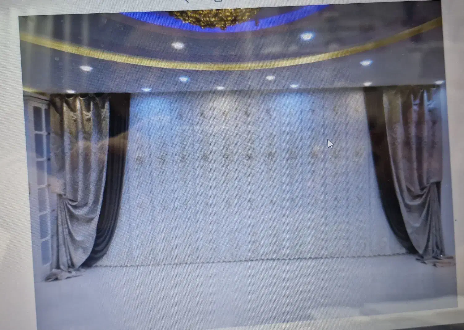 پرده سالنی جنس ترک با والان مدل صدفی|پرده، رانر، رومیزی|شازند, |دیوار