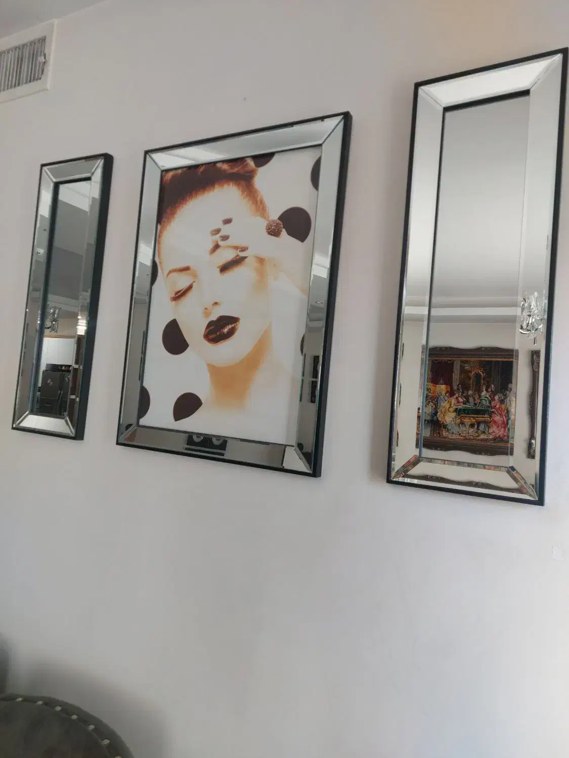تابلو آیینه ایی سه تیکه ایی|تابلو، نقاشی، عکس|کرج, گوهردشت|دیوار