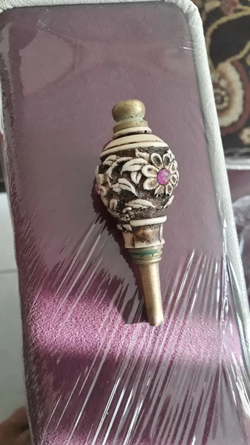 لبی قلیان برنجی کنده کاری شده قیمت ۴۰۰|کلکسیون و سرگرمی|فردیس, شهرک شهید حسینی|دیوار