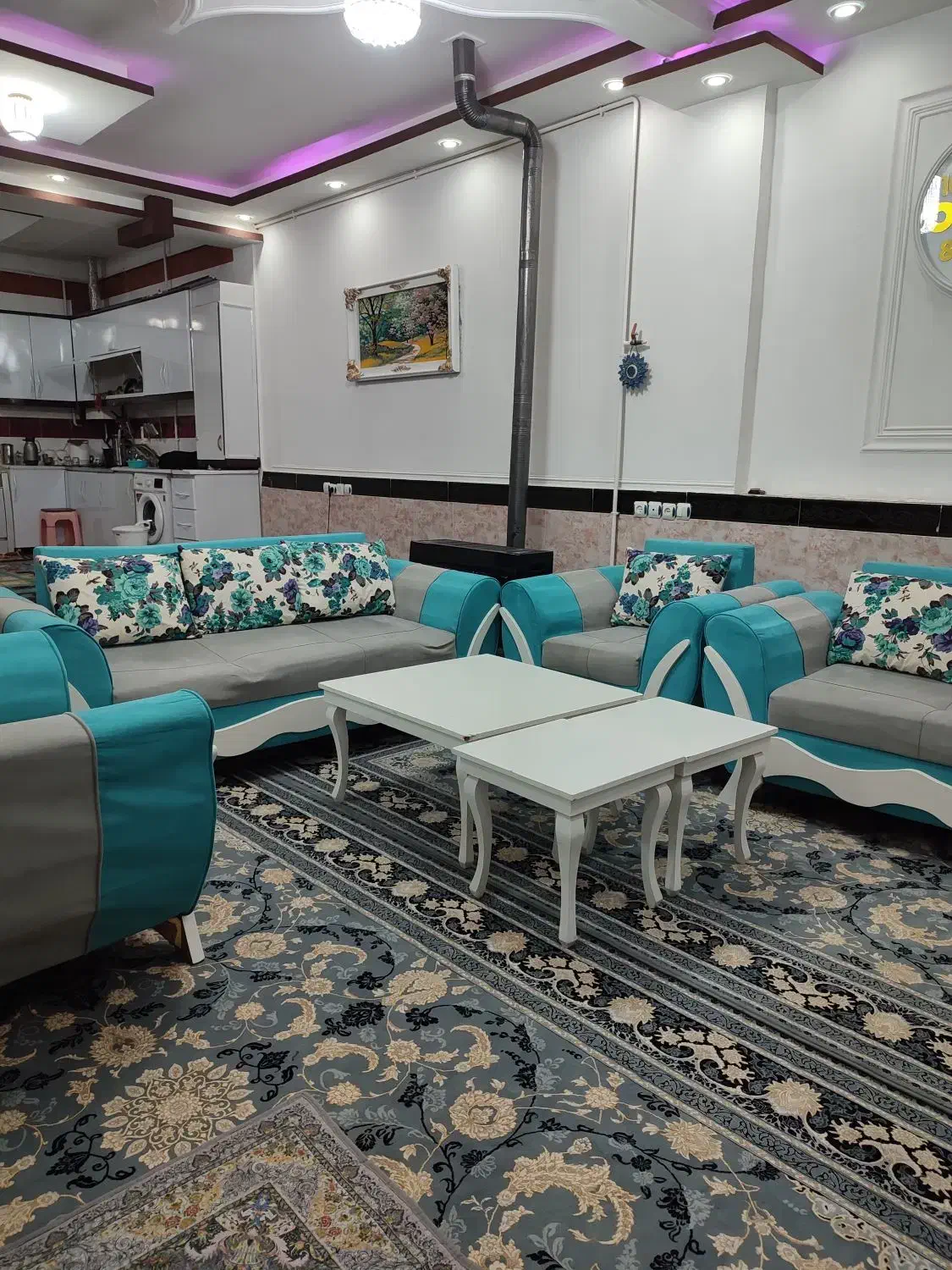 مبل۷ نفره|مبلمان خانگی و میز عسلی|کوهدشت, |دیوار