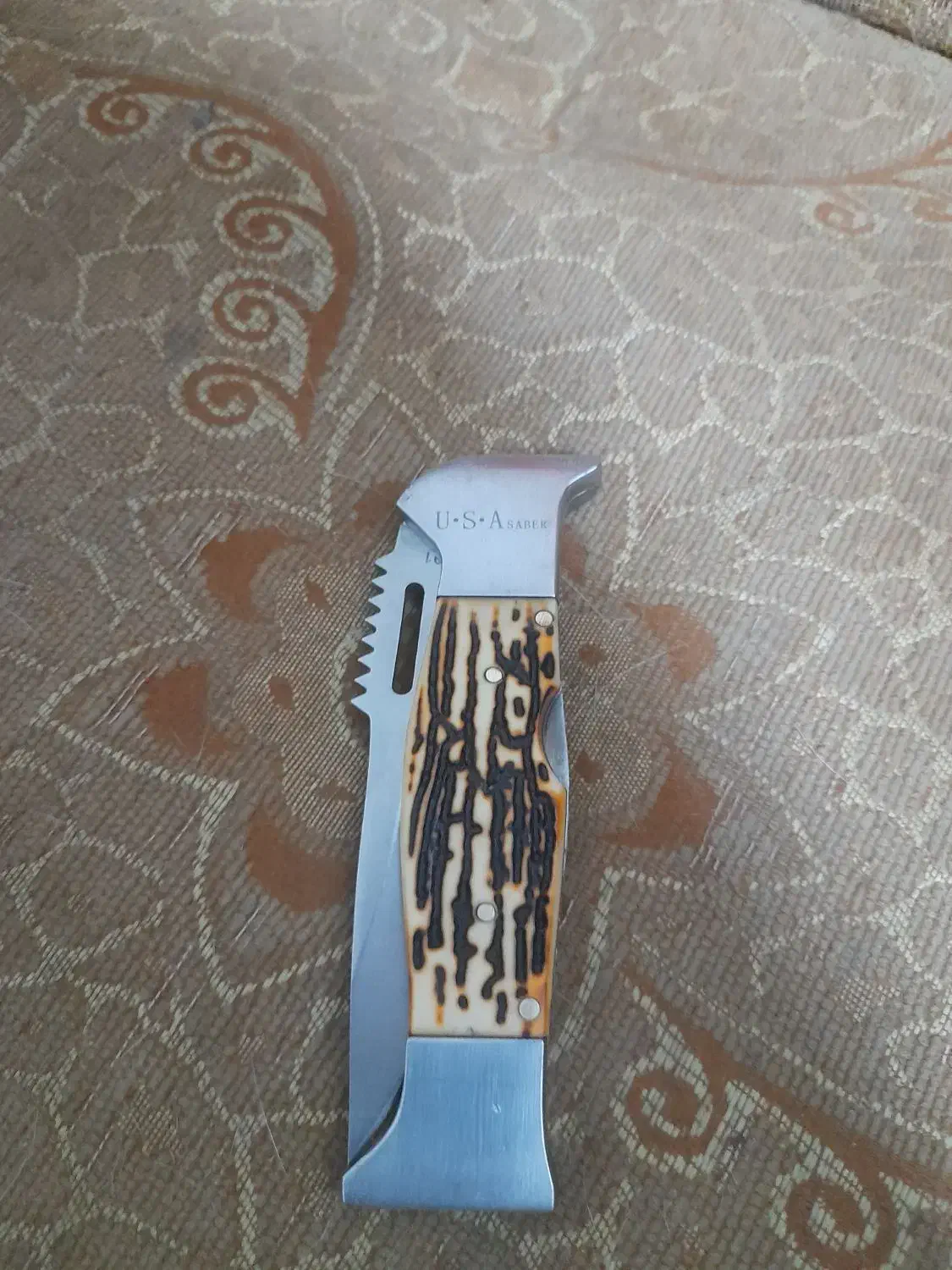 چاقودست استخونی آمریکایی|کلکسیون اشیاء عتیقه|رفسنجان, |دیوار