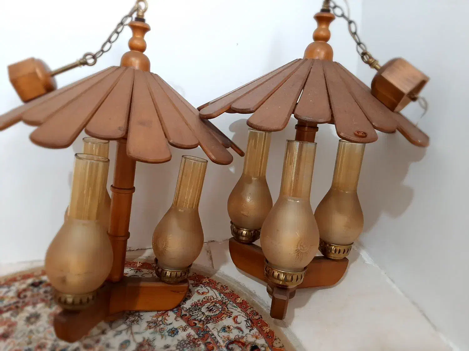 لوستر چوبی|لوستر و چراغ آویز|تبریز, |دیوار