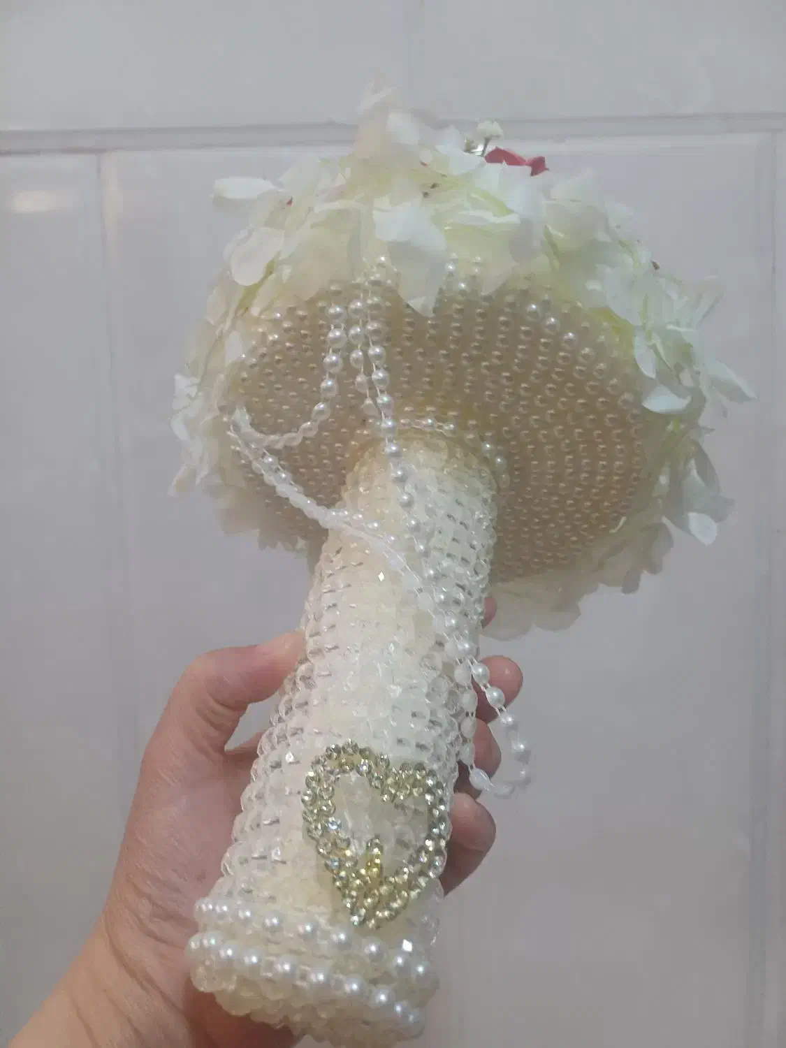 دسته گل عروس|گل مصنوعی|قم, قلعه کامکار|دیوار