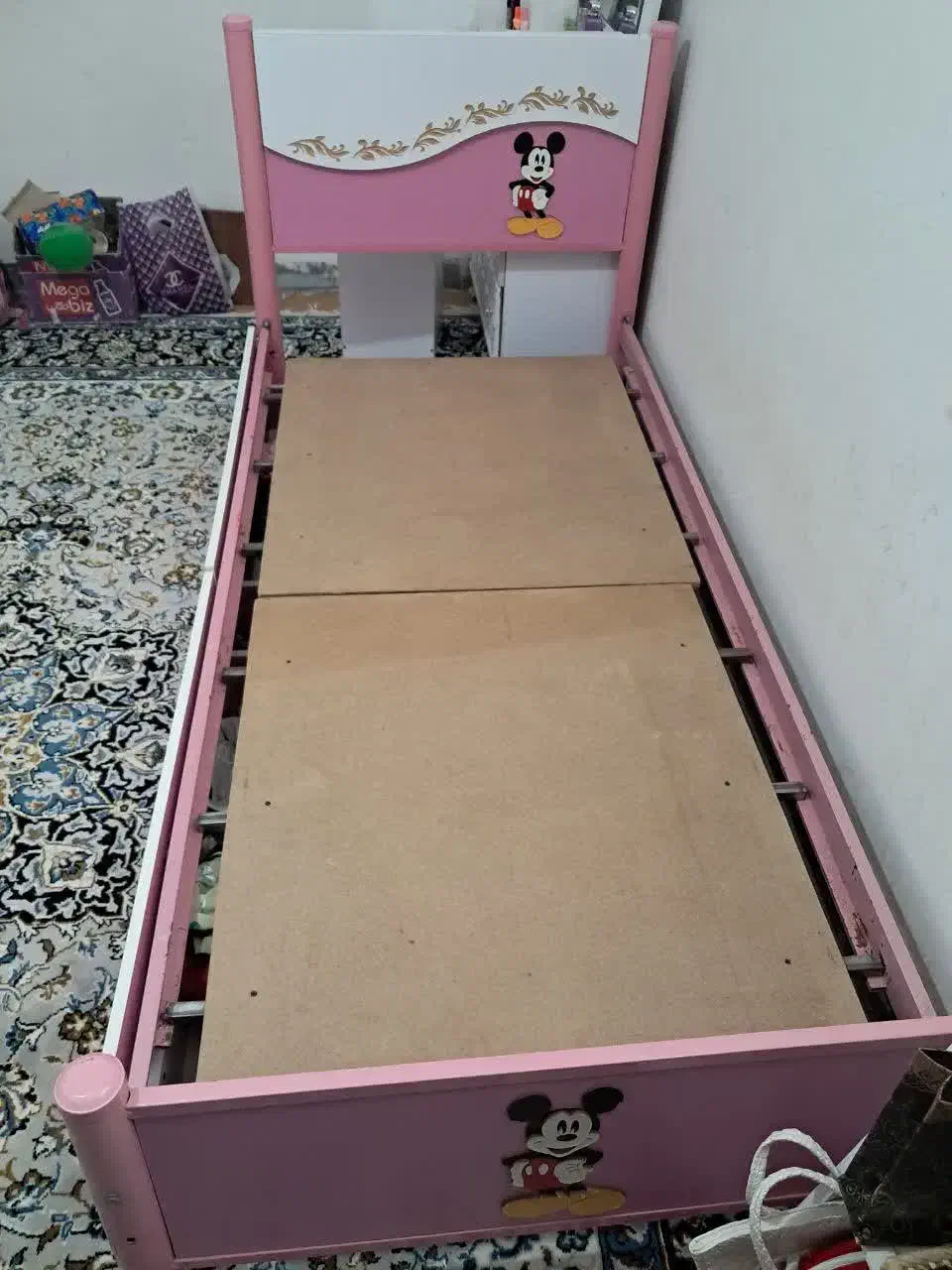 تخت دخترانه با تشک .دره شهر|تخت و صندلی بچه|ایلام, |دیوار