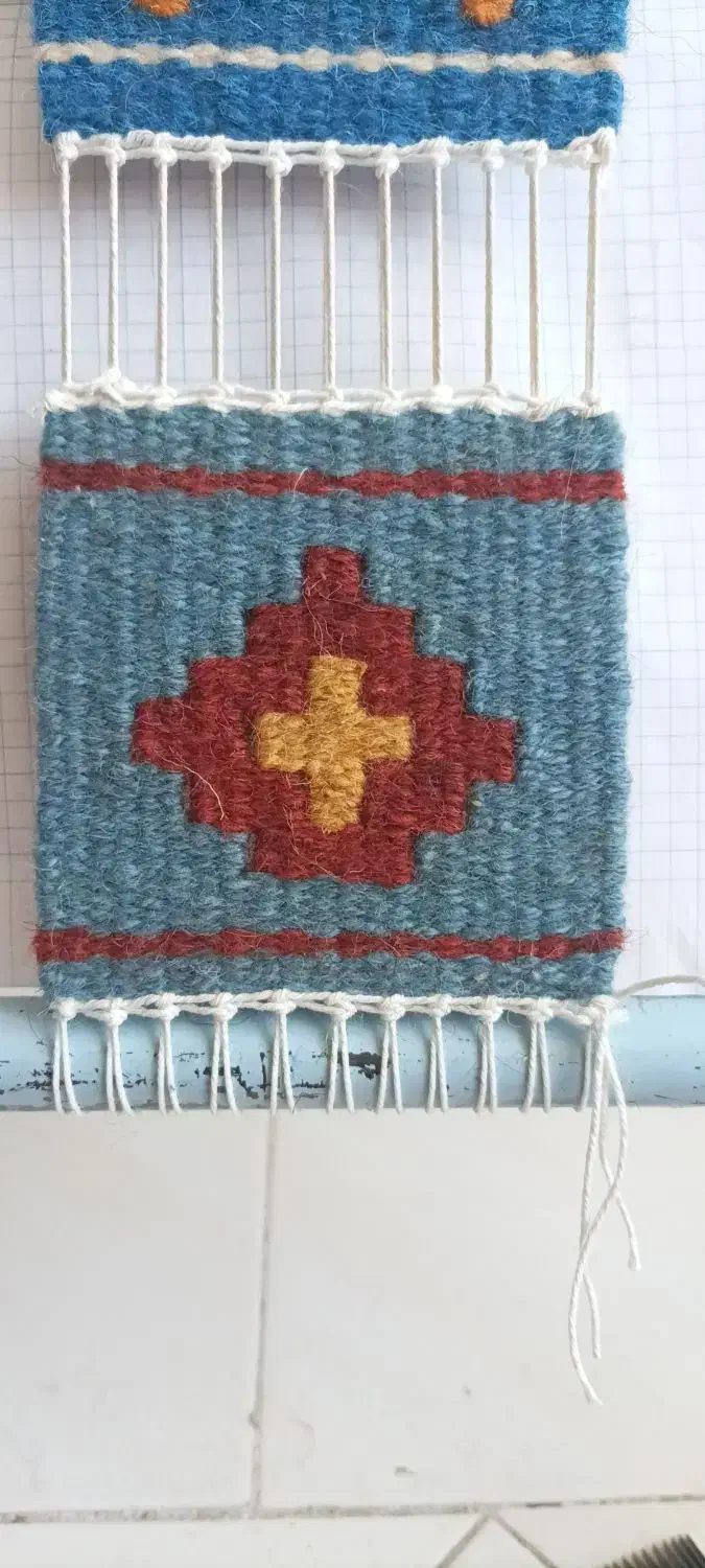 زیرلیوانی دستباف 10*10 سانت|گلیم، جاجیم، گبه|قزوین, |دیوار