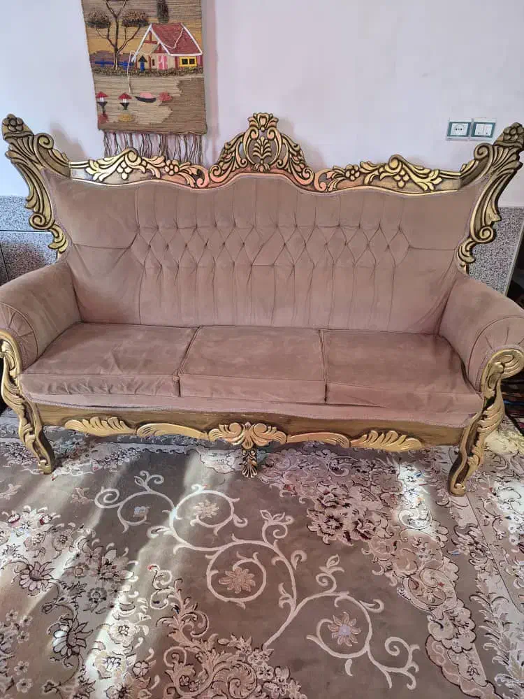 مبلمان 9نفره استیل سلطنتی و میز ناهار خوری 4نفره|مبلمان خانگی و میز عسلی|لردگان, |دیوار