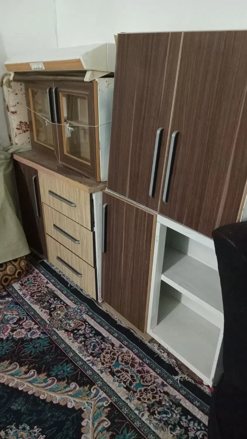 کابینت ۲ دست  ابچکان هود  سینگ  سنگ اپن کابینت تکی|آب‌چکان و نظم‌دهنده ظروف|مشهد, رسالت|دیوار