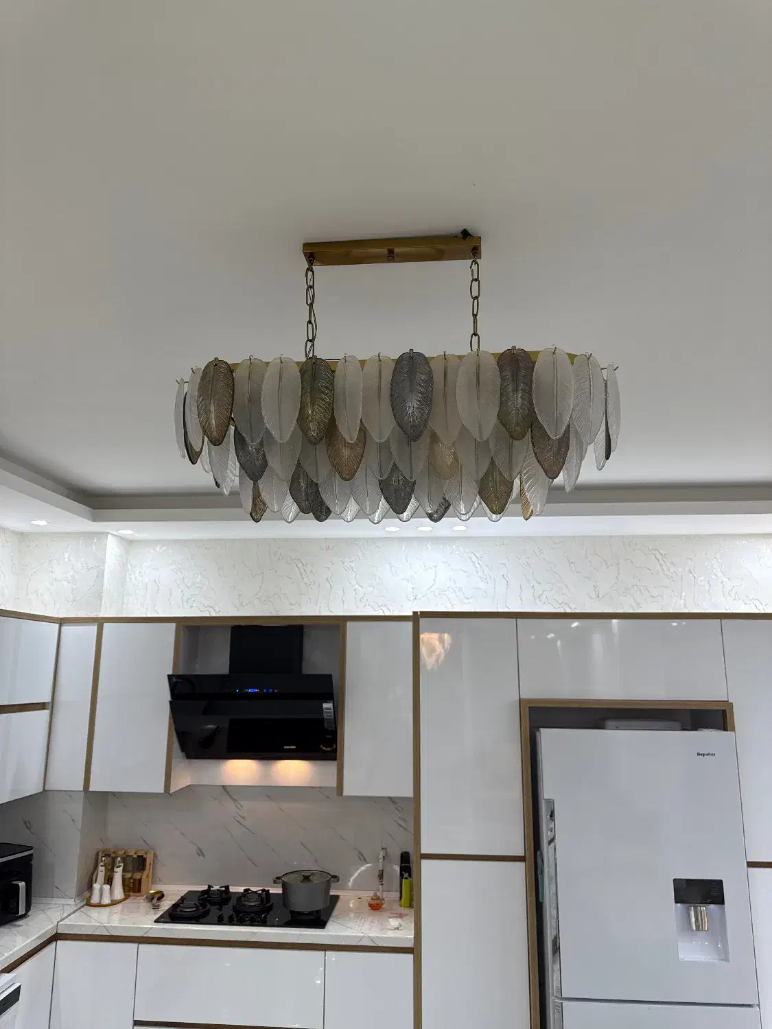 لوستر کلاسیک مدرن مینیمال|لوستر و چراغ آویز|آمل, |دیوار