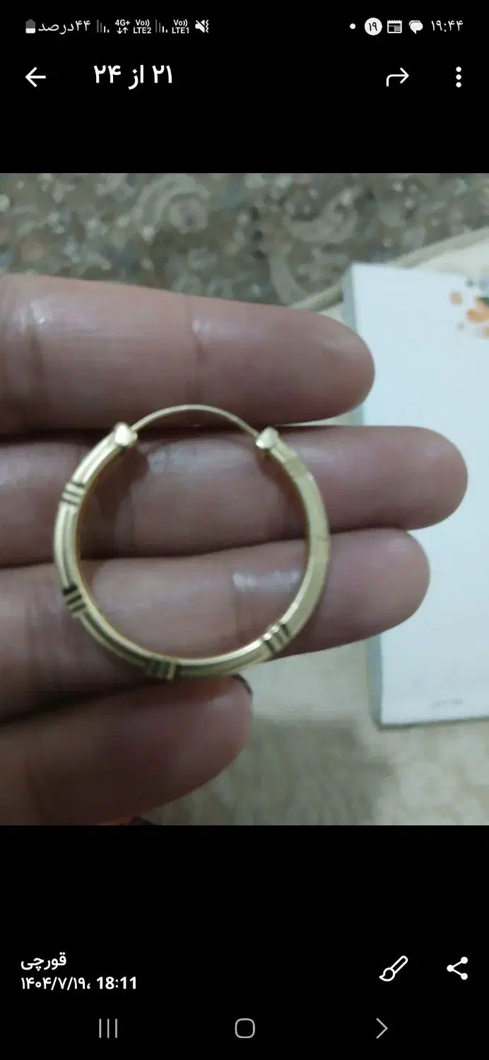 لنگه گوشواره ای گم شده طلا|جواهرات|کاشان, باغ فین|دیوار