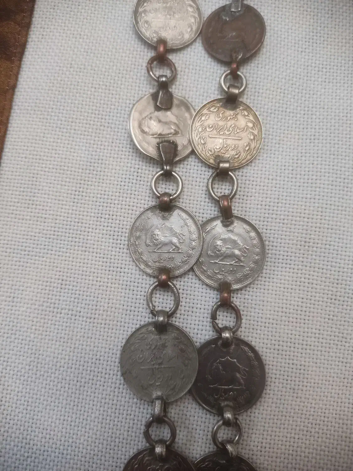 گردنبند گوشواره با سکه های زمان پهلوی اوایل انقلاب|جواهرات|مشهد, کلاهدوز|دیوار