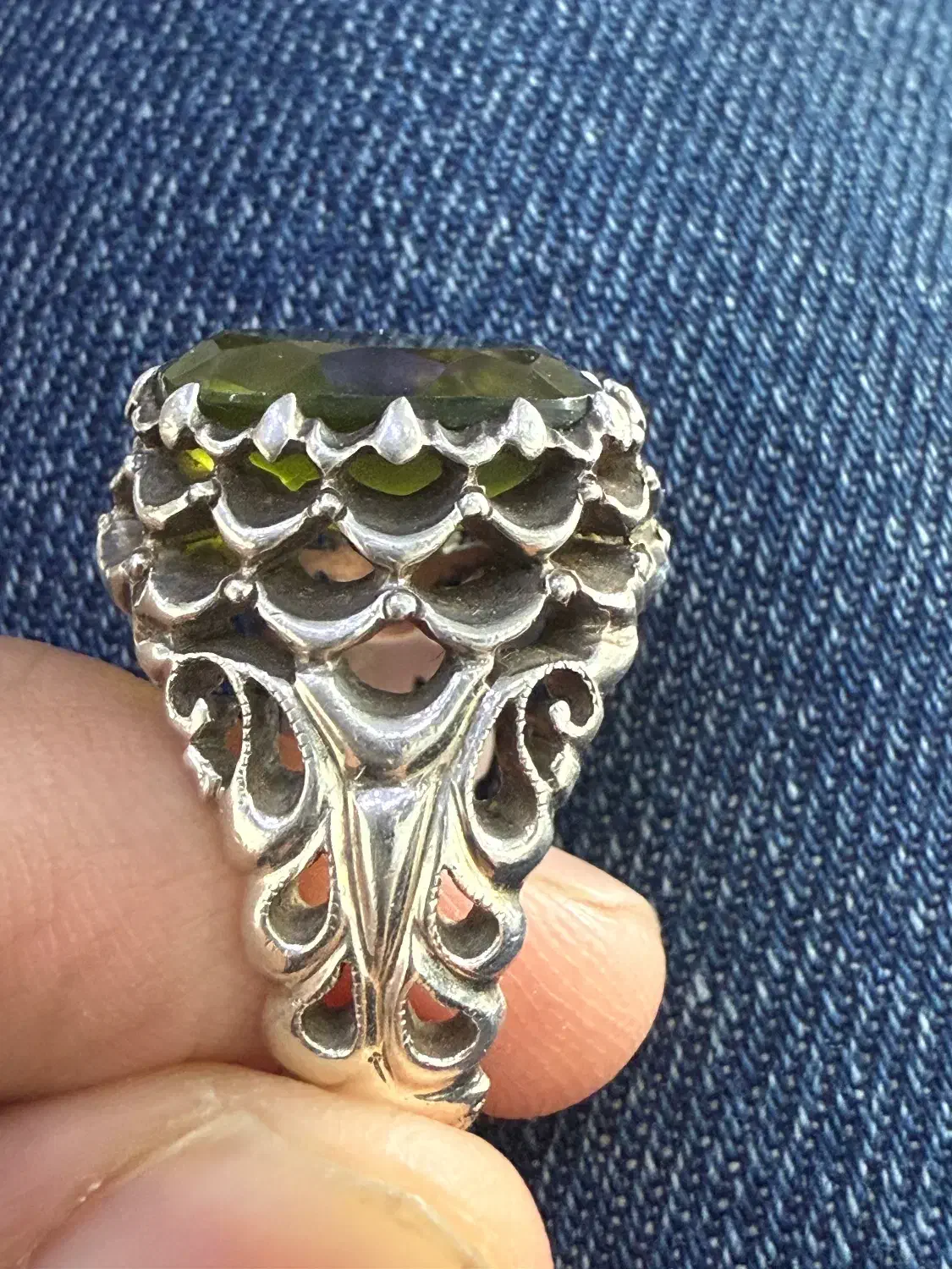 انگشتر کلکسیونی فدیوم پولکی اشک ترنج آصف قاسمی|جواهرات|تهران, قیطریه|دیوار