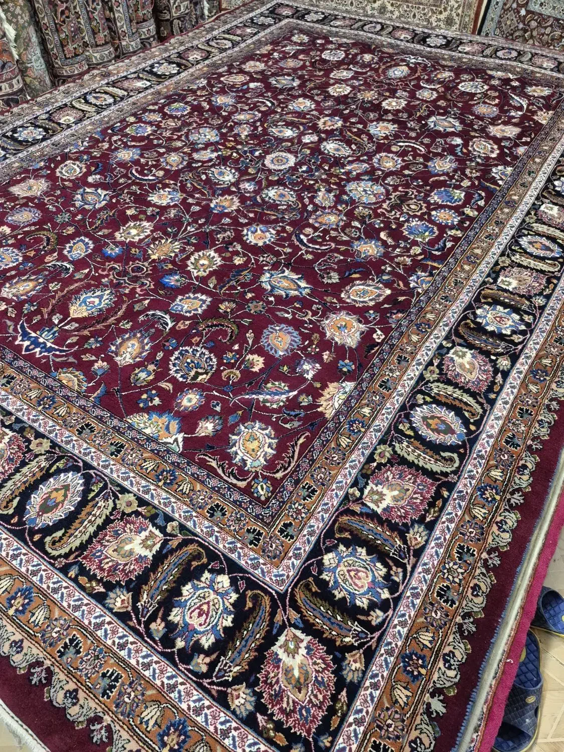 فرش دستباف ۳ تخته ۱۲ متری افشان. گالری فرش ایران|فرش|مشهد, حجت|دیوار