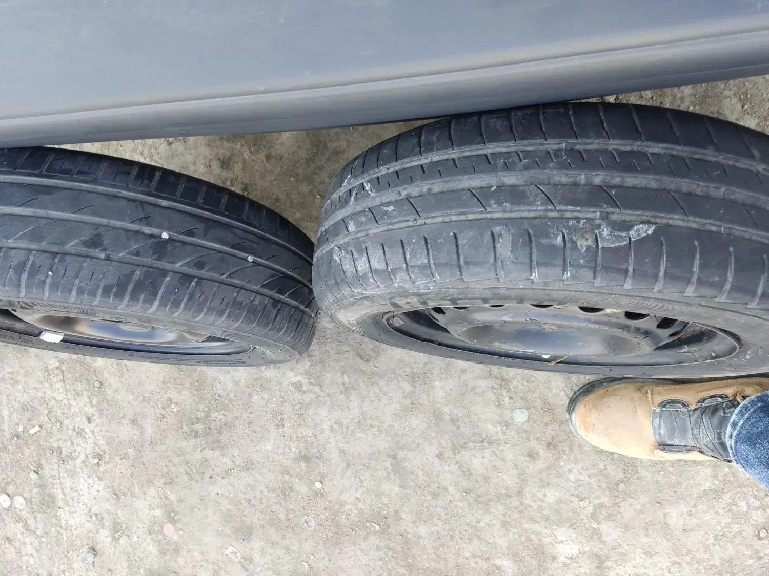 دو عدد رینگ و لاستیک|قطعات یدکی و لوازم جانبی|اهواز, شهدای انتظامی|دیوار