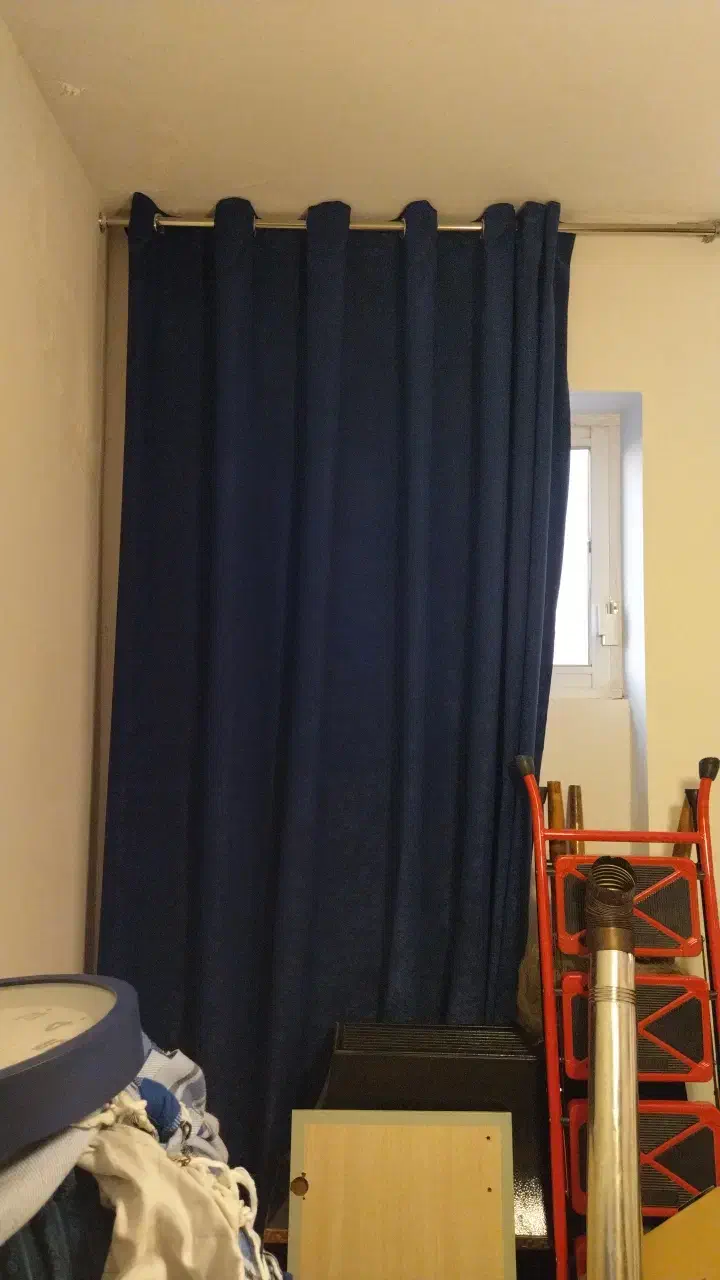 یک جفت پرده مخمل کاملا نو و سالم|پرده، رانر، رومیزی|شاندیز, |دیوار