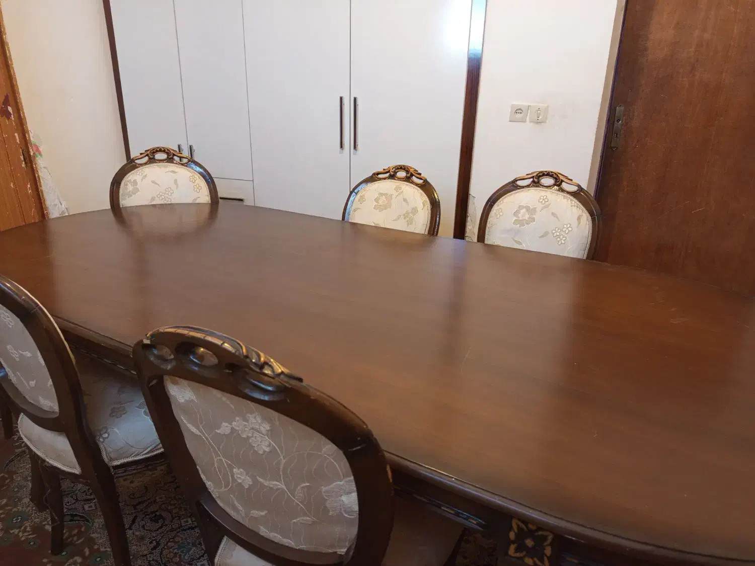 میز نهار خوری ۸ نفره|میز و صندلی غذاخوری|نهبندان, |دیوار