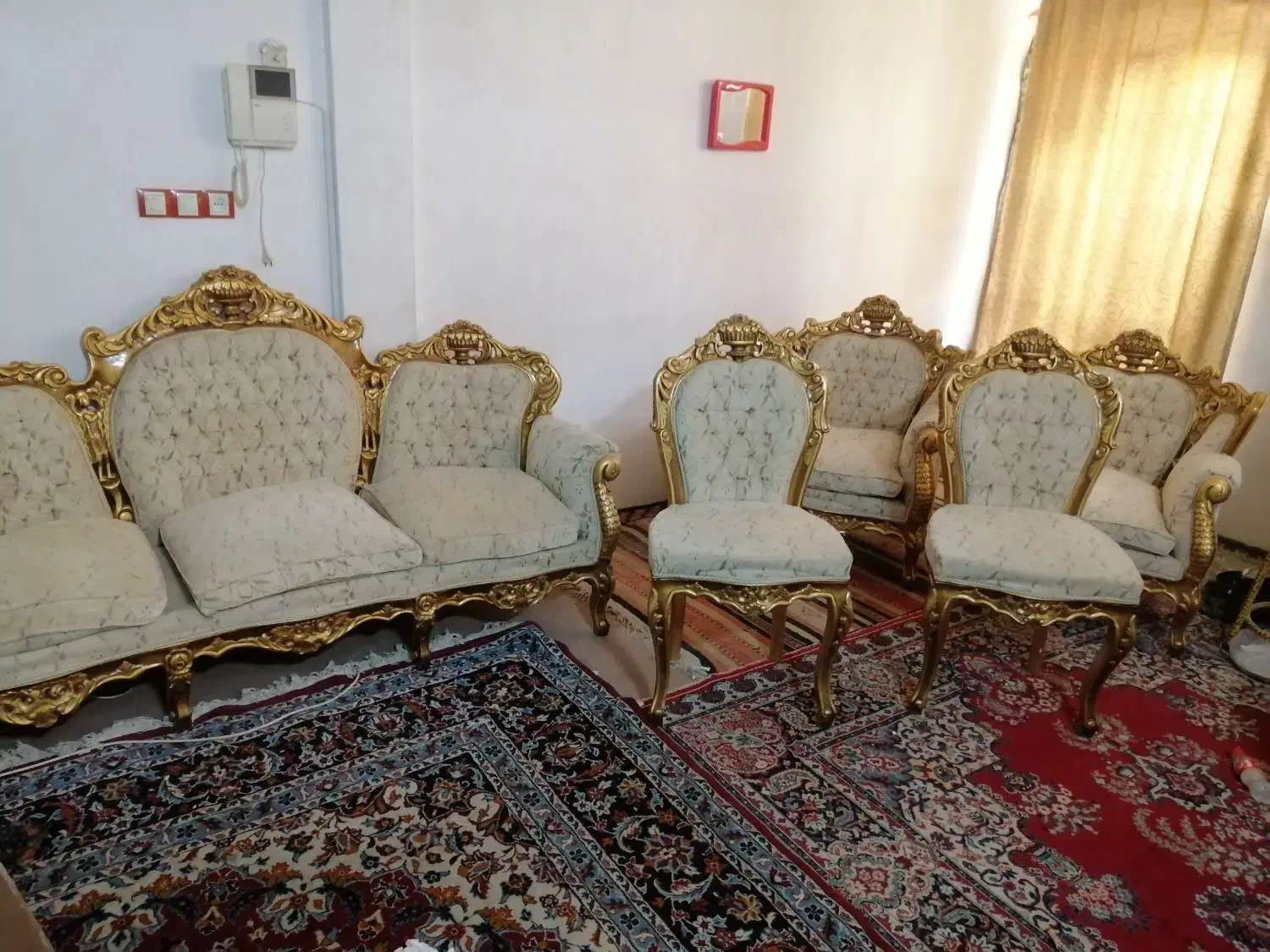 مبلمان سلطنتی چوبی|مبلمان خانگی و میز عسلی|مشهد, شهید شهریاری|دیوار