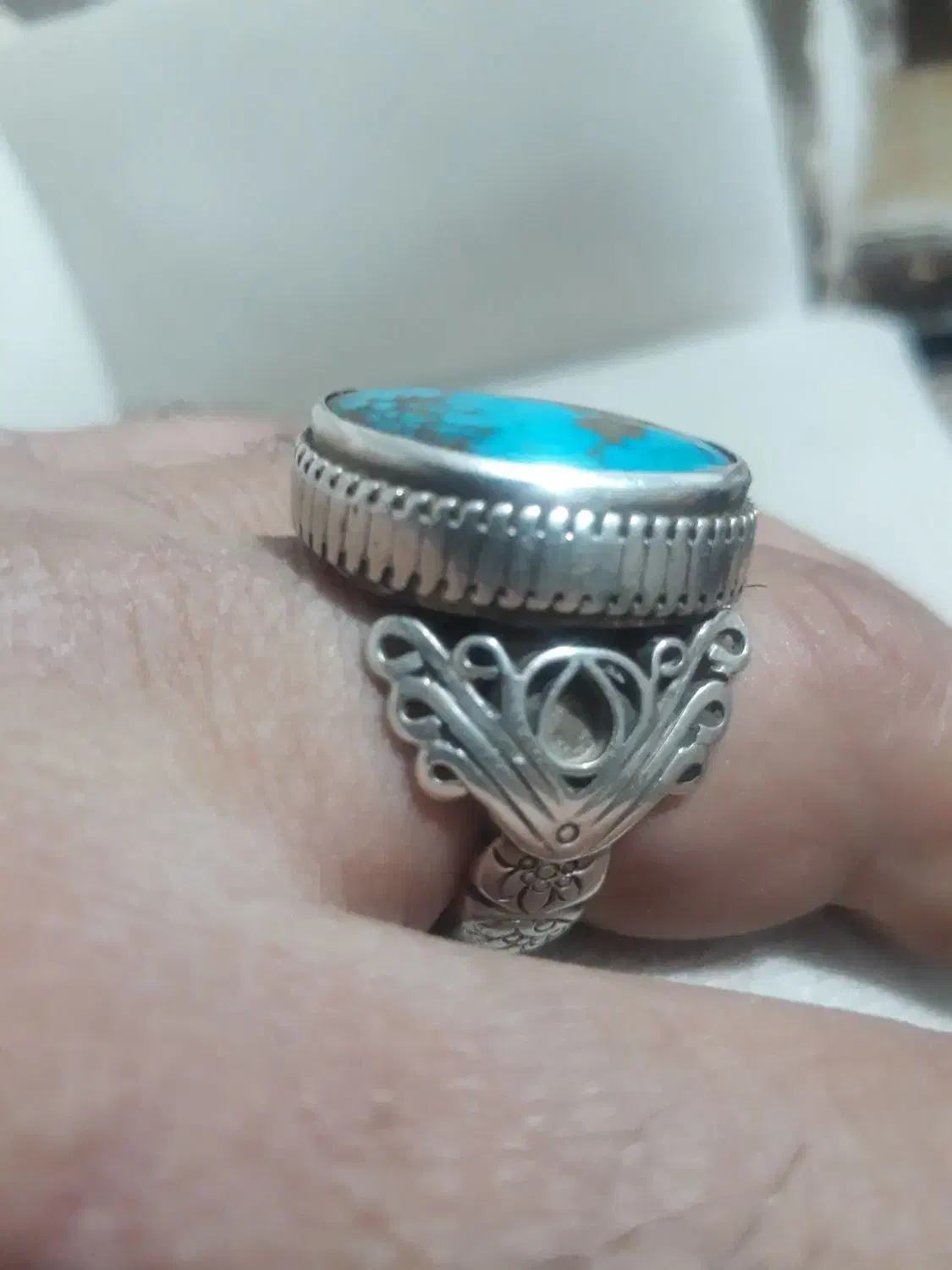 انگشتر فیروزه|کلکسیون اشیاء عتیقه|سنقر, |دیوار