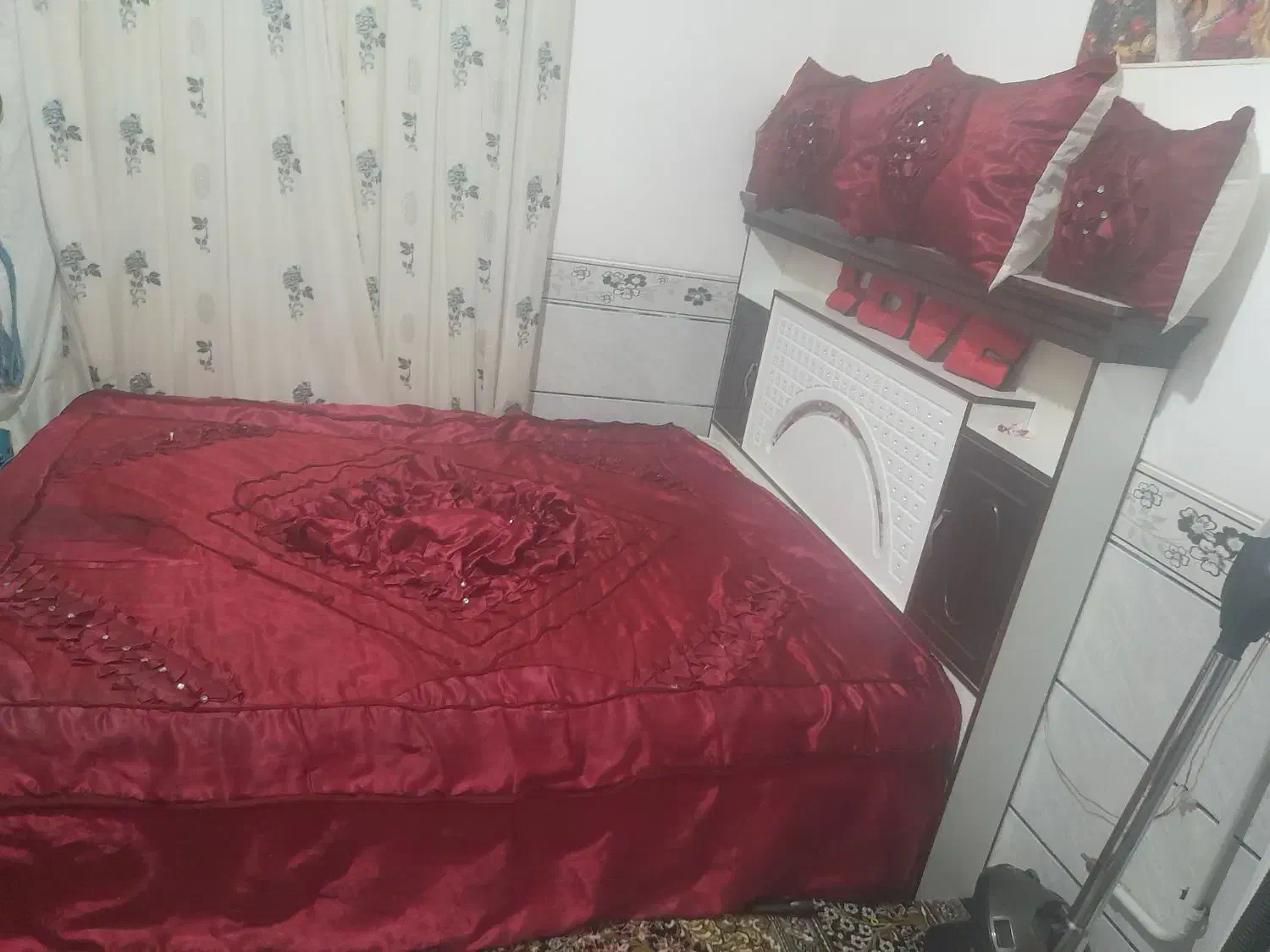 تخت دو نفره با تشک|تخت و سرویس خواب|کرمان, |دیوار