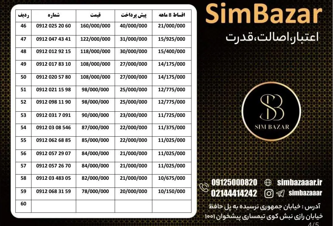 0912.057.29.07|سیمکارت|ارومیه, |دیوار