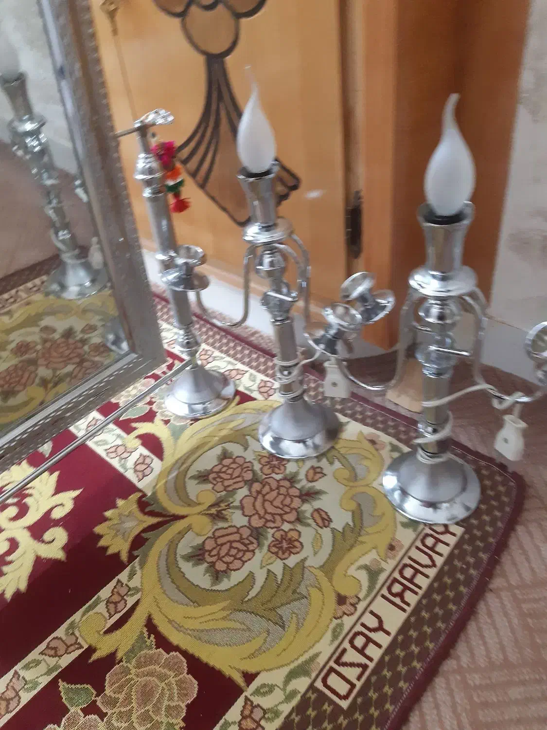 آینه شمعدان نو نو|صنایع دستی و سایر لوازم تزئینی|خمینی‌شهر, |دیوار