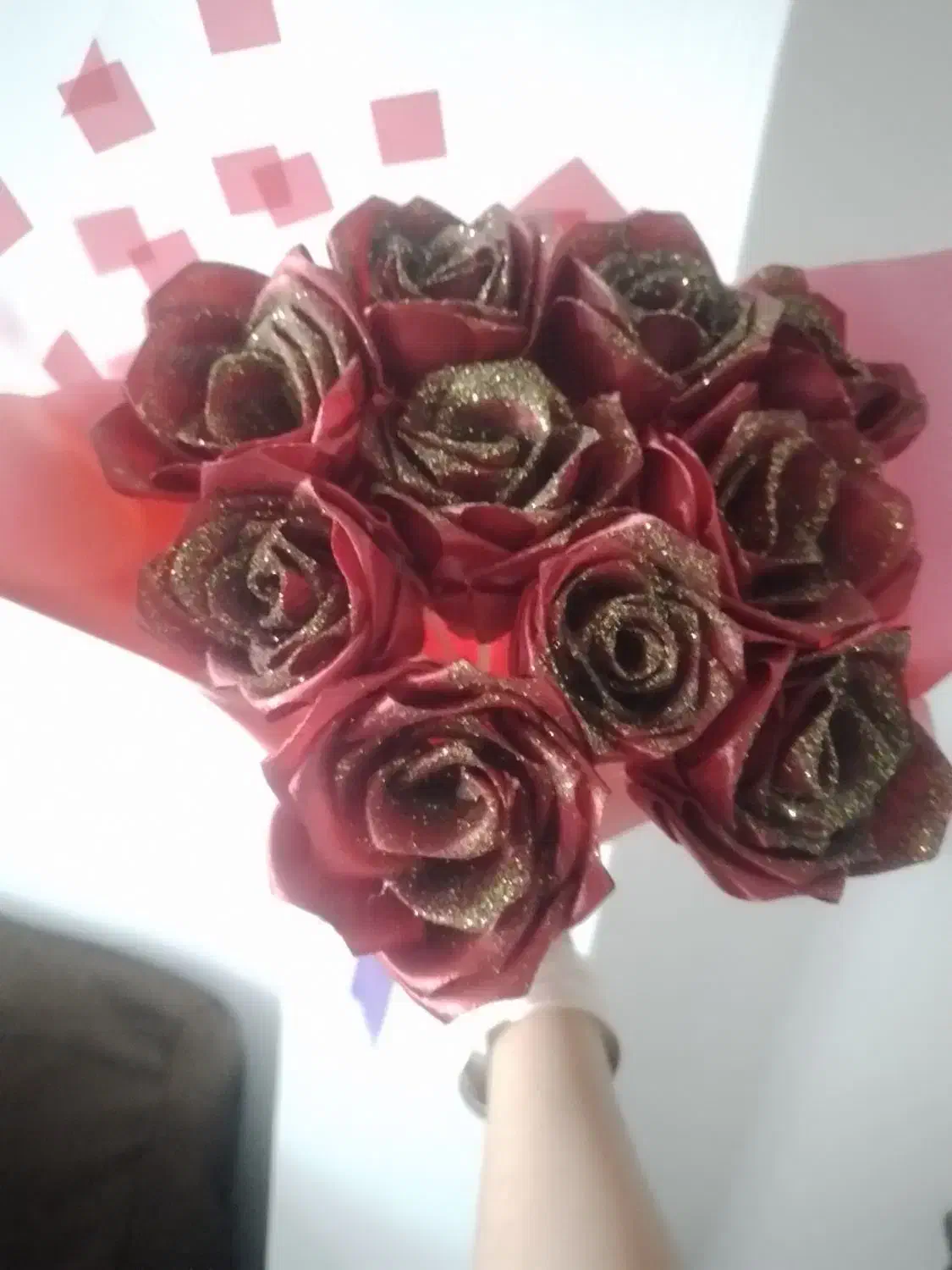 دسته گل  ربانی|گل مصنوعی|شهرکرد, |دیوار