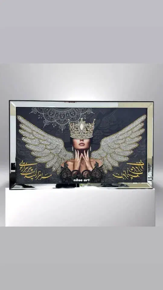 تابلو میکس مدیا نگین کاری و دیجیتال آرت ۷۰×۱۲۰|تابلو، نقاشی، عکس|تهران, چیتگر شمالی|دیوار