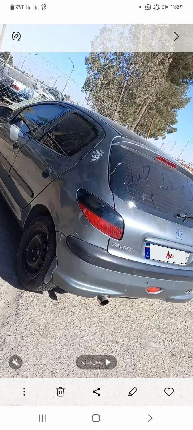 ماشین ۲۰۶|خودرو سواری و وانت|شاهینشهر, سعدی جنوبی|دیوار