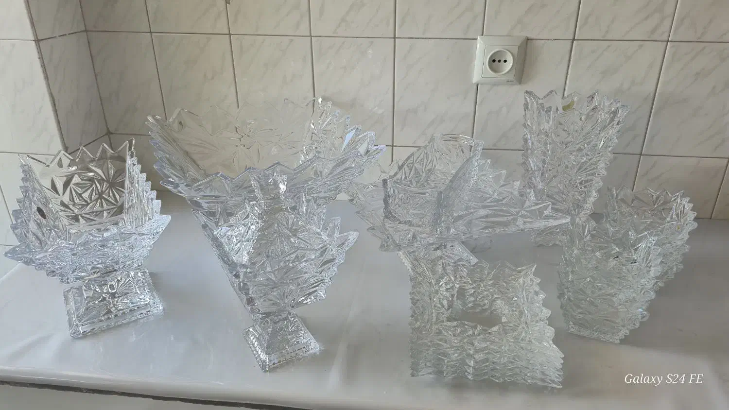 سرویس پذیرایی کریستال مدل یخی|ظروف سرو و پذیرایی|فولادشهر, A6|دیوار