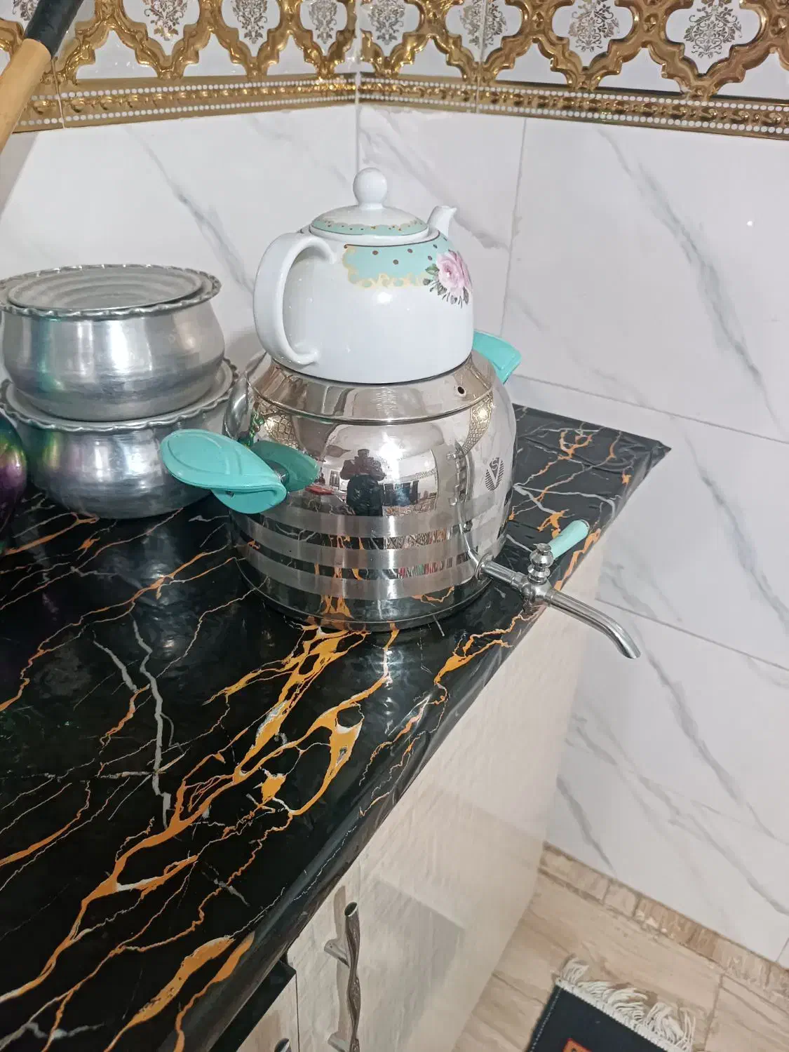 کتری و قوری اصلی|قوری، کتری، قهوه‌ساز دستی|دورود, |دیوار