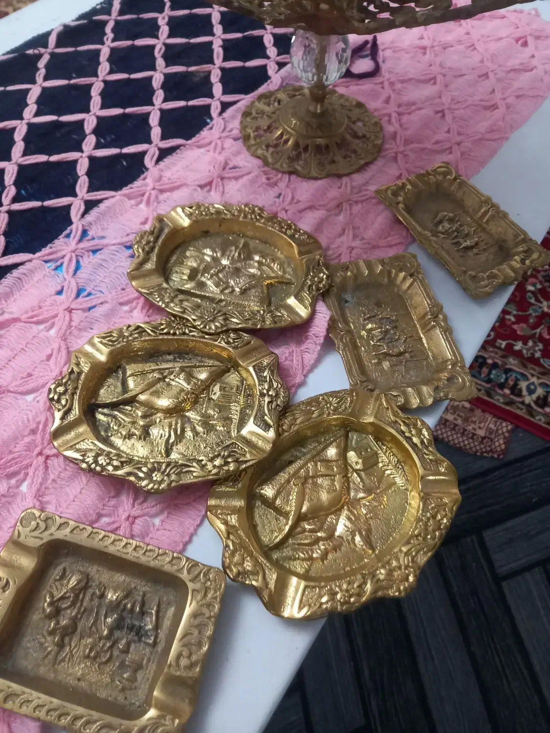 .وسایل برنج قدان.جای زیرسیکار میوه خوری|ظروف سرو و پذیرایی|اهر, |دیوار