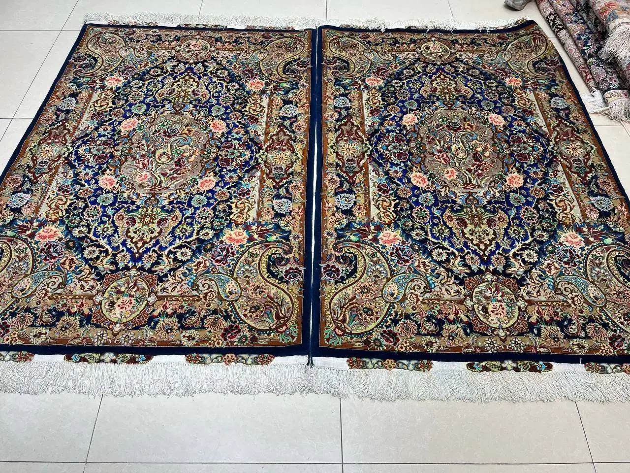 جفت فرش زرونیم(100*150) دستباف سالاری 60رج تبریز|فرش|کرج, فاز ۱ مهرشهر|دیوار
