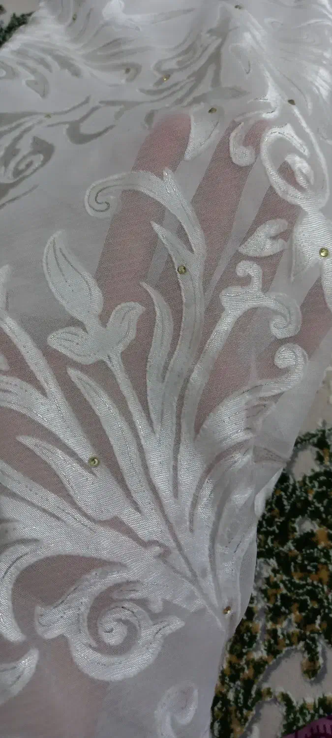 چادر سفید عروس نگینی|لباس|قم, شاه ابراهیم|دیوار