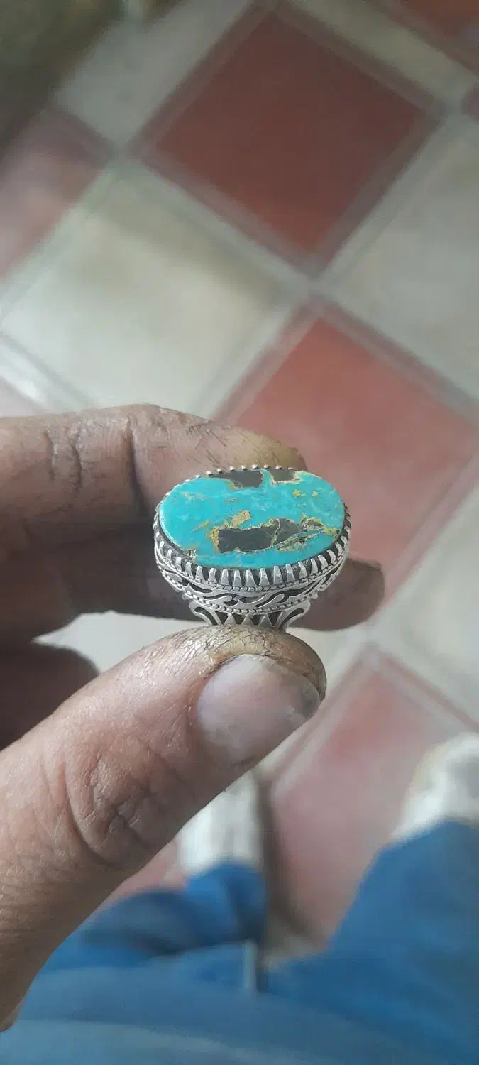 انگشتر فیروزه وشرف الشمس دعادار تسبیح شاه مقصود|جواهرات|گنبد کاووس, |دیوار