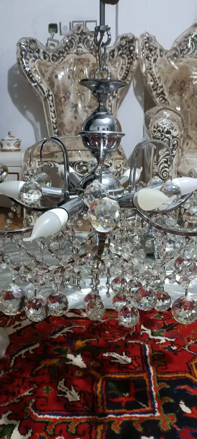 لوستر ۶ شاخه|لوستر و چراغ آویز|میانه, |دیوار