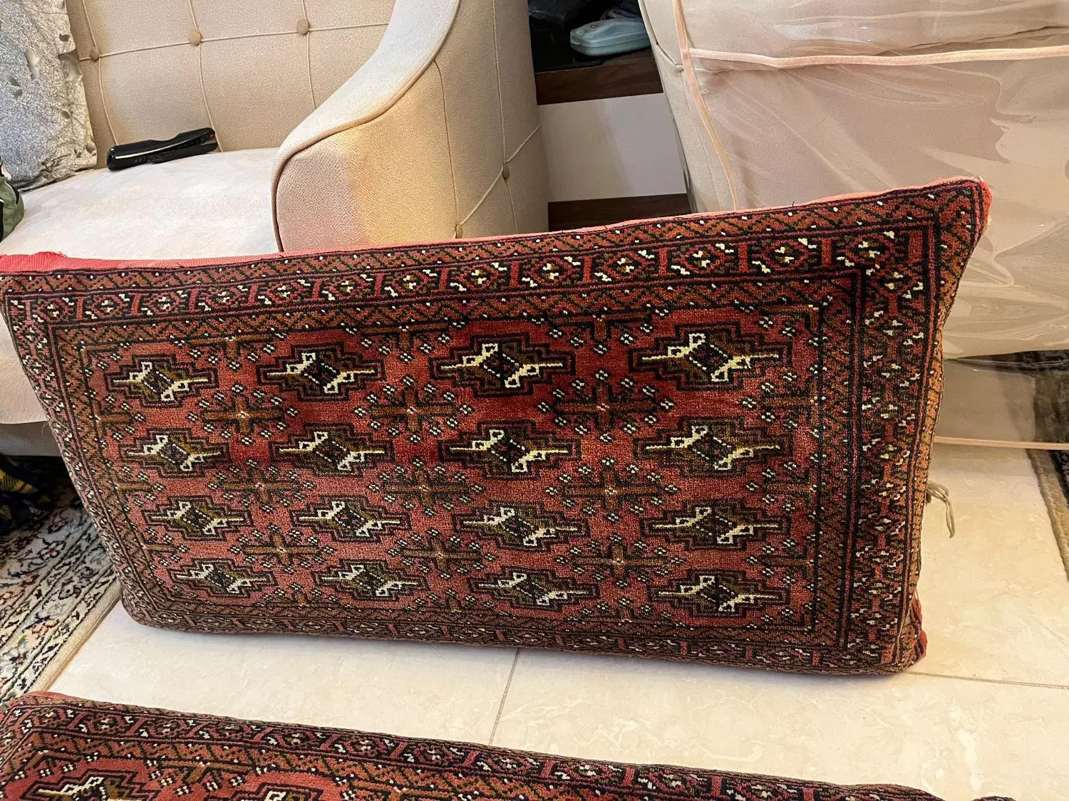 یک جفت پشتی دستبافت|پشتی|قزوین, |دیوار