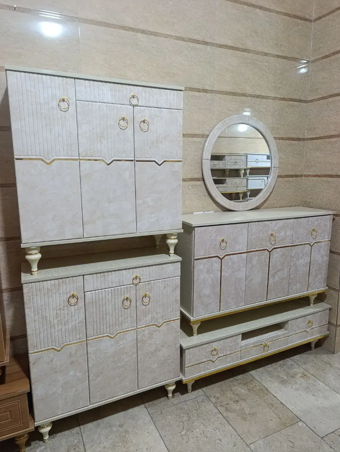 آیینه کنسول و میز تی وی و جاکفشی|بوفه، ویترین، کنسول|قدس, شهرقدس|دیوار