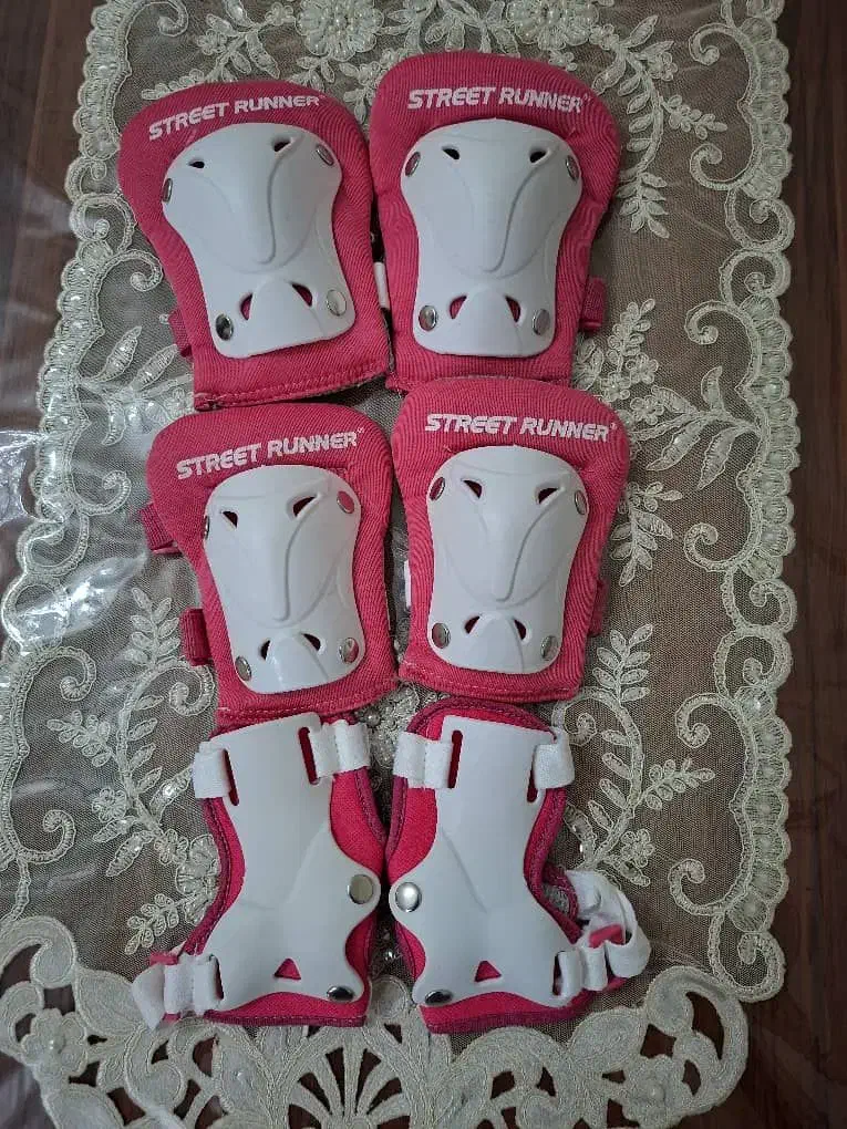 زانو بند، آرنج بند و کلاه اسکیت دخترانه|دوچرخه، اسکیت، اسکوتر|خوی, |دیوار