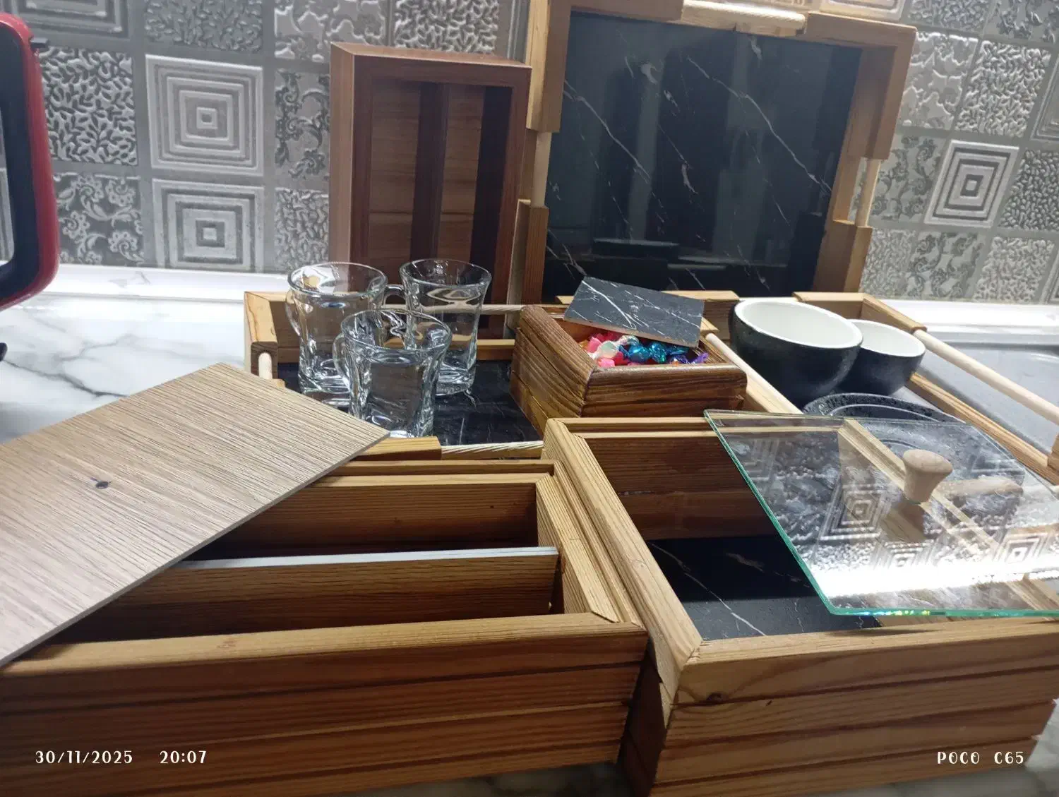 سینی، قندان، شکلات خوری، جای کاردوچنگال|ظروف سرو و پذیرایی|پاکدشت, پاکدشت (مامازند)|دیوار