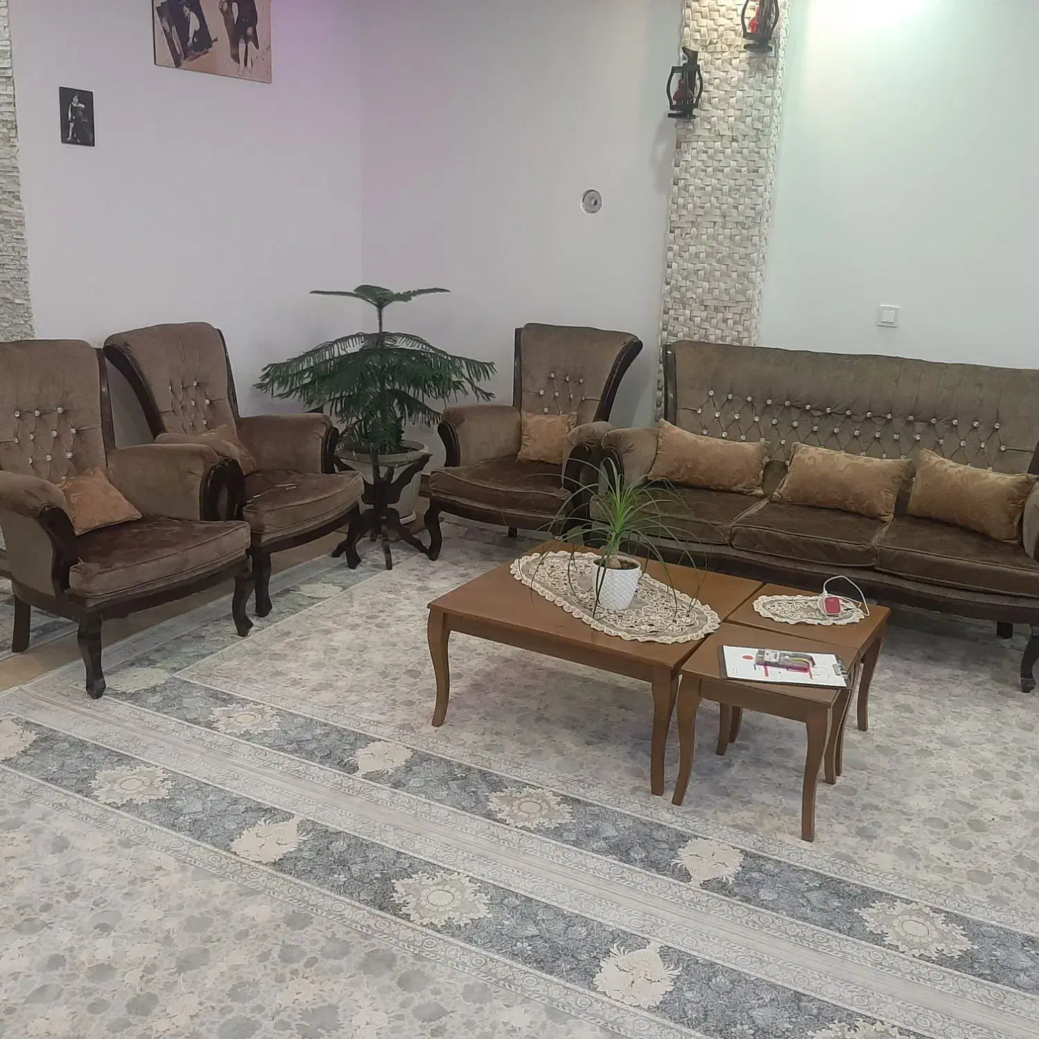 مبلمان استیل و پشتی|مبلمان خانگی و میز عسلی|قیدار, |دیوار