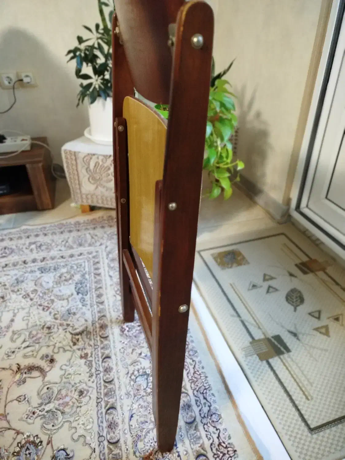 چهار عدد صندلی چوبی تاشو کم کار خارجی|میز و صندلی غذاخوری|قزوین, |دیوار